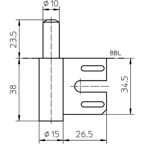 Band 2-teilig für Stahlzarge V 8100 WF matt-schwarz