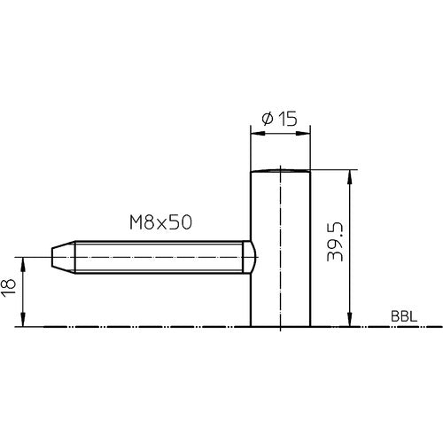 Band 2-teilig für Türblatt V 0020 nickel-silber