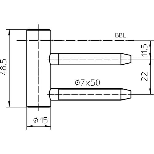 Band 3-teilig für Holzzarge V 4400 WF nickel-silber