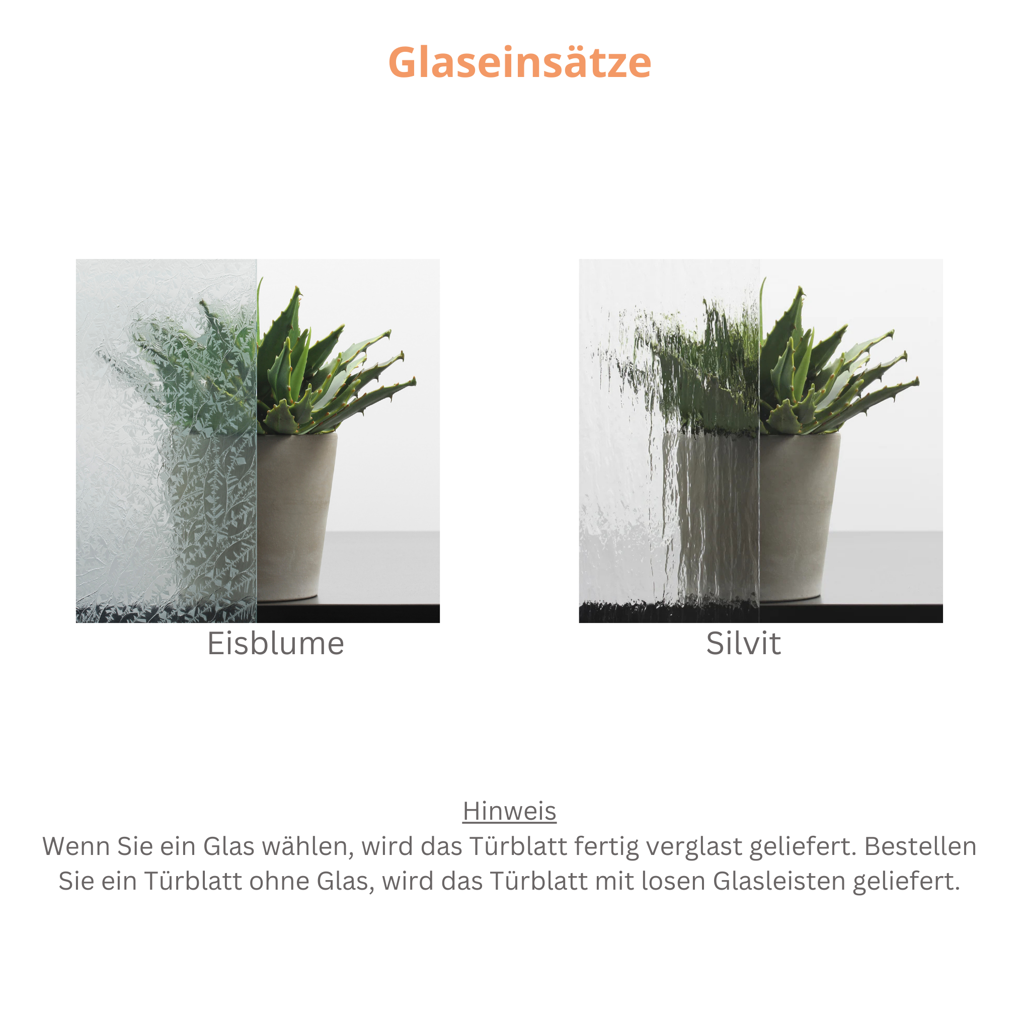 Zimmertür mit Lichtausschnittsoft-weiß 2 Rillen Eckkante - Modell Designtür Q21LAS