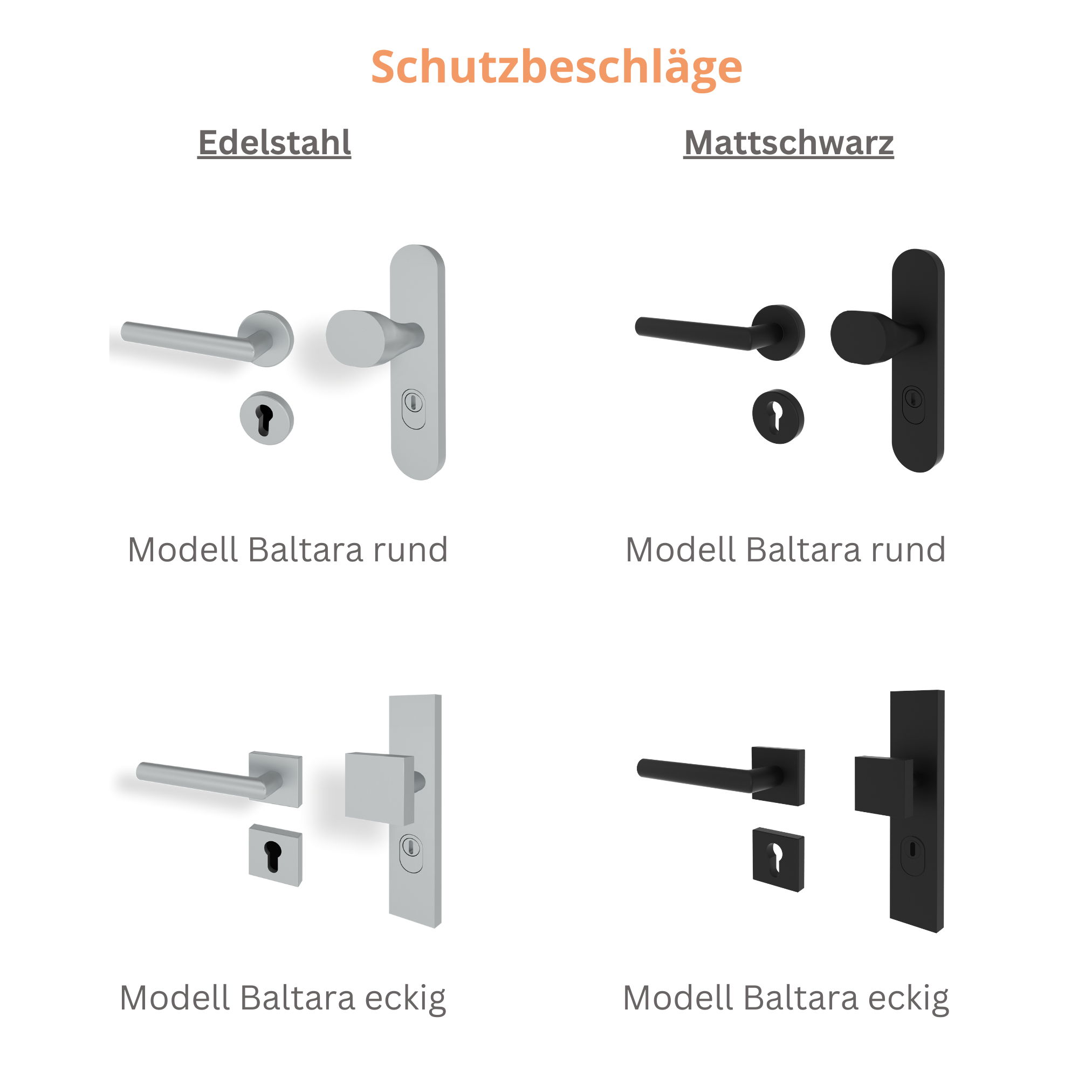 Wohnungseingangstür mit Zarge CPL glatt brillant-weiß glatt Designkante SK2 / KK3