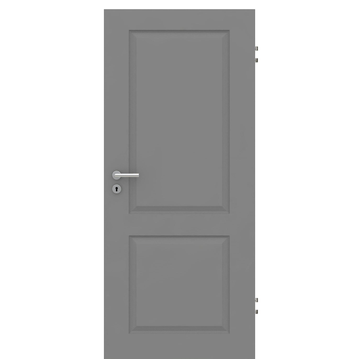 Wohnungseingangstür grau 2 Kassetten Designkante SK1 / KK3 - Modell Stiltür K27