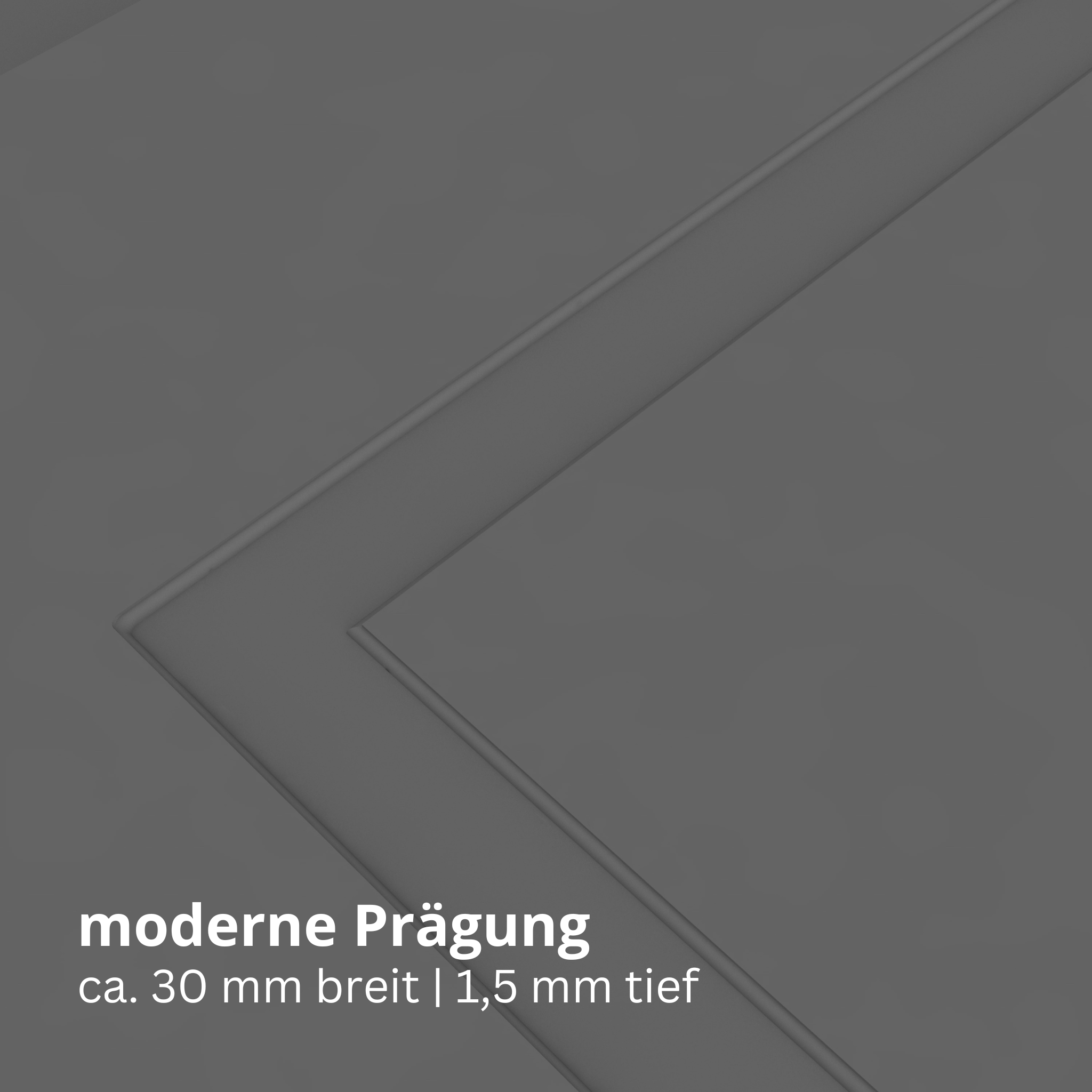 Wohnungseingangstür grau 3 Kassetten Designkante SK2 / KK3 - Modell Stiltür M37