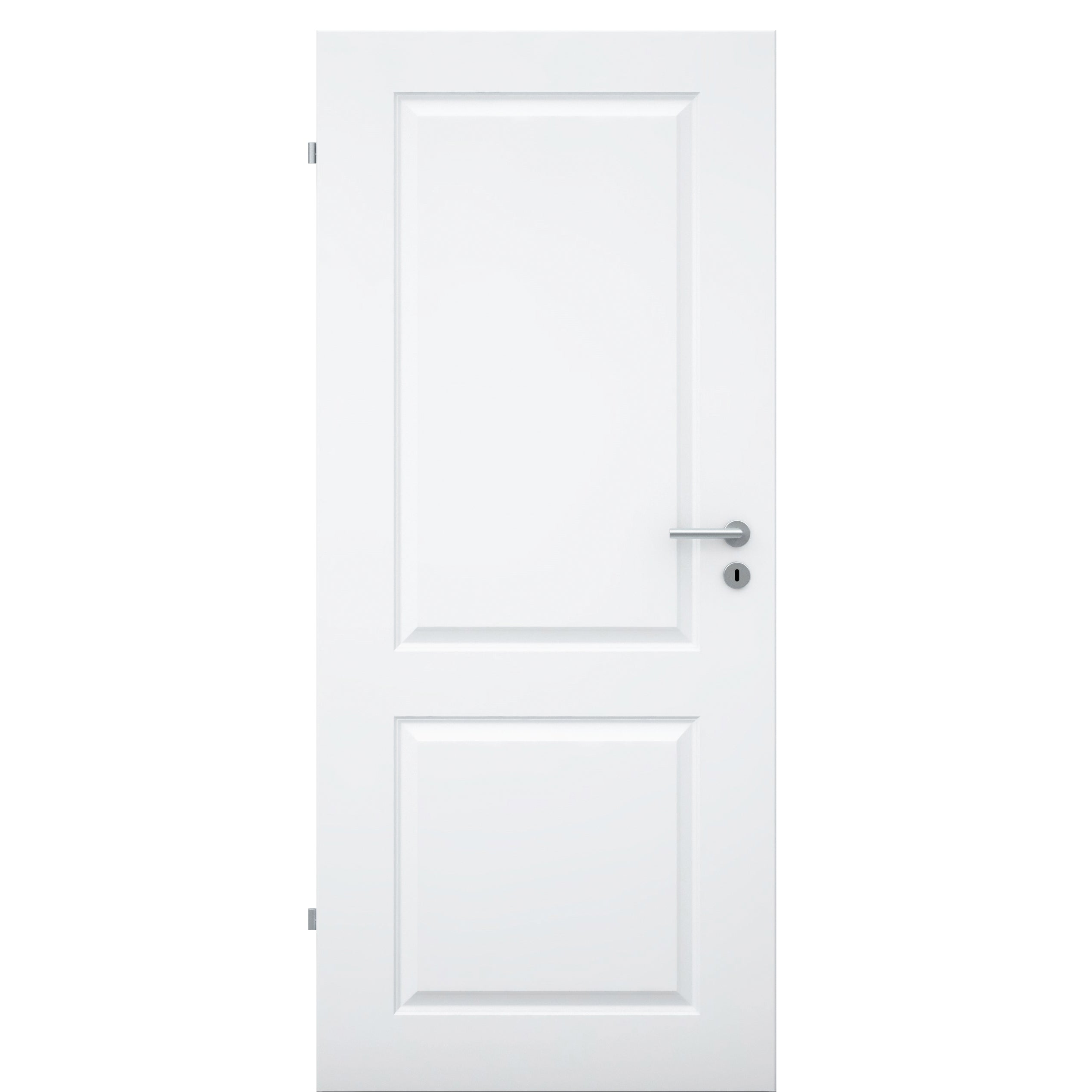 Zimmertür brillant-weiß 2 Kassetten Designkante - Modell Stiltür K23