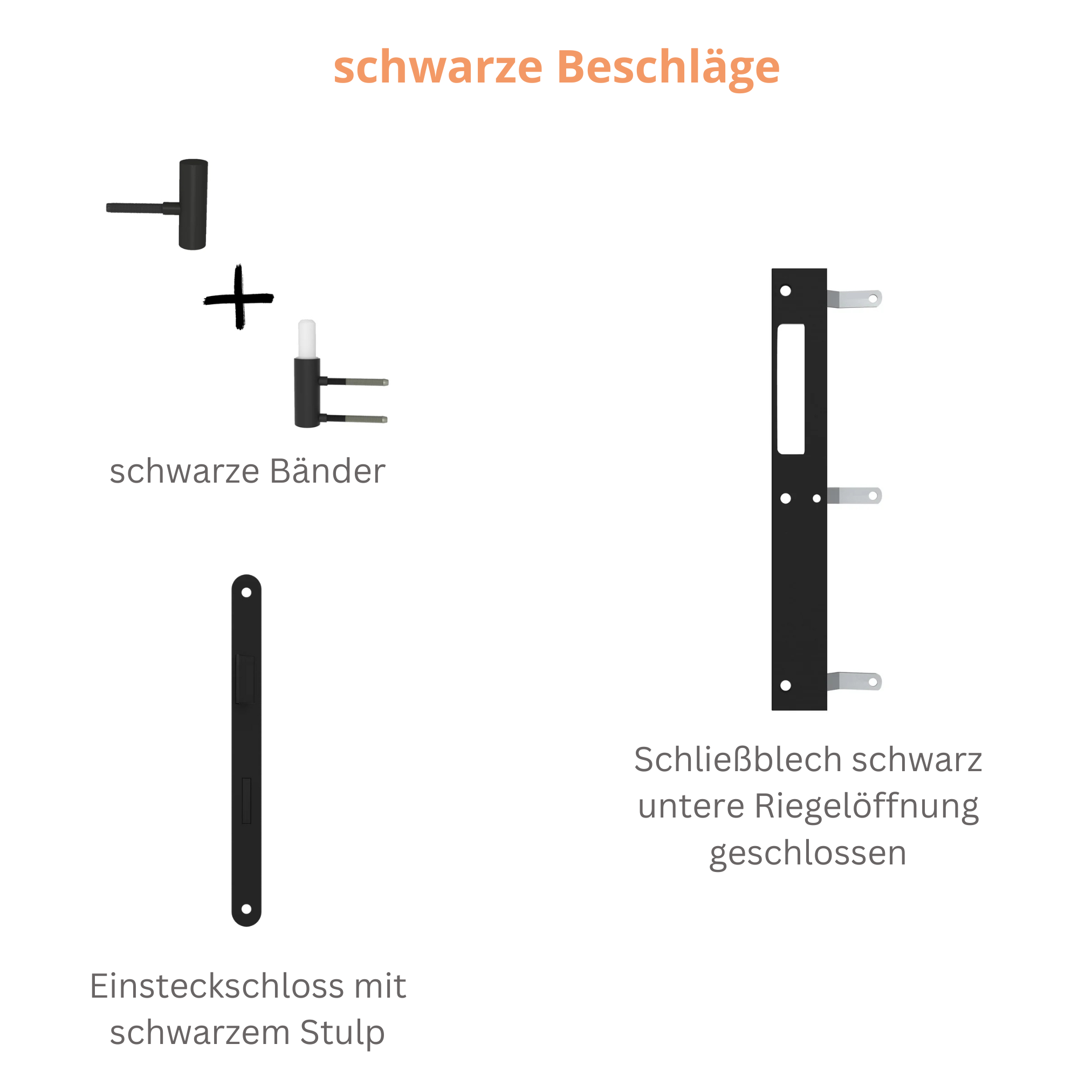 Zimmertür mit Zarge ohne Schlüssellochbohrung brillant-weiß 4 Kassetten Designkante RSP - Modell Stiltür K43