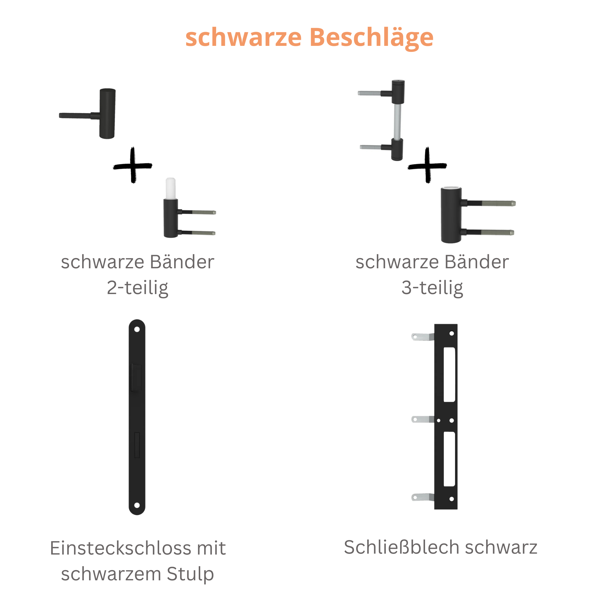 Zimmertür brillant-weiß modern mit 4 Rillen und Lichtausschnitt Designkante - Modell Designtür Q43LA